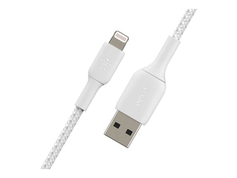 BELKIN BOOST CHARGE USB-A to Lightning Cable Braided 1M White