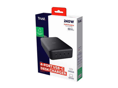 TRUST Chargeur de bureau universel MAXO 240 watts 4 ports USB-C