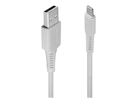 LINDY 0.5m USB to Lightning Cable white Charge and sync Cable for iPhone iPad & iPod