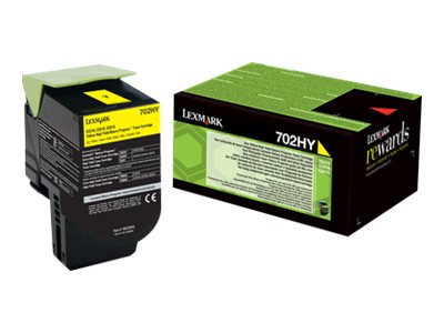 LEXMARK 702HY cartouche de toner jaune haute capacité 3.000 pages pack de 1 retour program