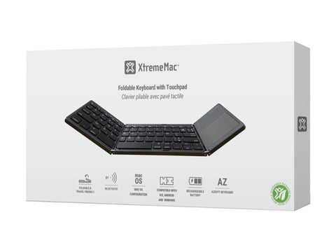 XTREMEMAC Clavier Bluetooth pliable et rechargeable avec TouchPad