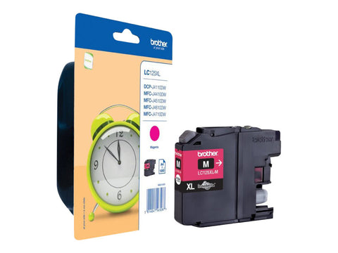 BROTHER LC-125XL cartouche dencre magenta haute capacité 1.200 pages 1-pack blister sans alarme
