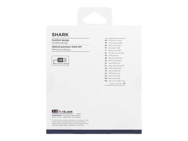 TNB SHARK - Wired optical mouse - white