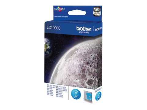 BROTHER LC-1000 cartouche d encre cyan capacité standard 400 pages pack de 1