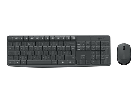 LOGITECH MK235 Wireless Keyboard&Mouse GREY Clavier QWERTY (US)