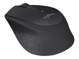 LOGITECH M280 Mouse right-handed optical 3 buttons wireless 2.4 GHz USB wireless receiver black
