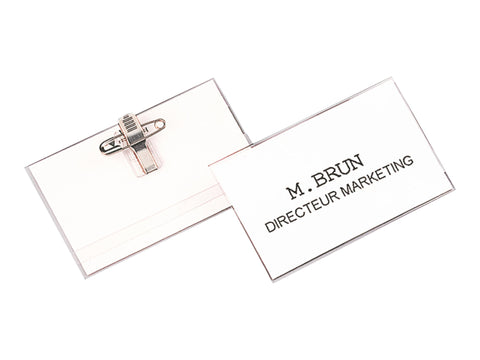 FELLOWES badge-pvc transparent 56x92mm x 50pk