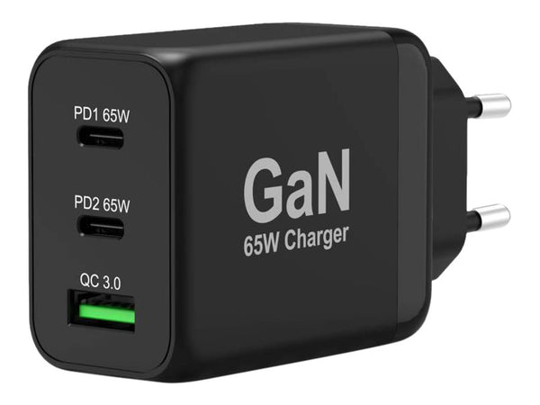 PORT DESIGNS 65W Gan Charger USB-C & USB-A Gallium Nitride Gan Technology More Efficient Smaller Lighter And Less Energy Consuming