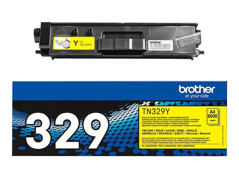 BROTHER TN-329Y cartouche de toner jaune très haute capacité 6.000 pages pack de 1