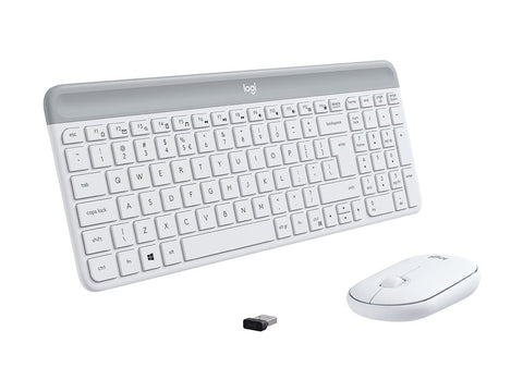 LOGITECH Slim Wireless Keyboard and Mouse Combo MK470 OFFWHITE (FR)