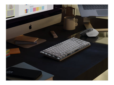 LOGITECH Master Series MX Master 3S for Mac Mouse ergonomic optical 7 buttons wireless Bluetooth 2.4 GHz pale grey for Apple MacBook