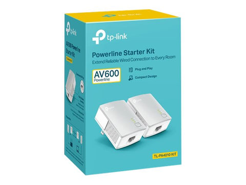 TP-LINK 500Mbps Nano Powerline Adapter Starter Kit Homeplug AV Multistreaming Plug and play 500Mbps powerline data rate Twin Pack