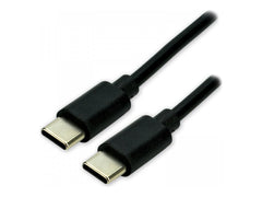 MCL Câble USB 2.0 Type C mâle/mâle Charge&Data 480Mb 3A-Noir-1.50m