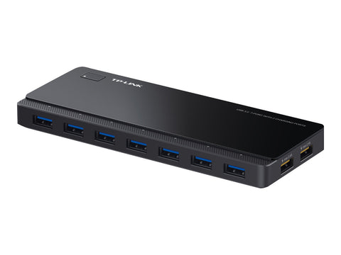 TP-LINK 7 ports USB 3.0 Hub with 2 power charge ports 2.4A Max Desktop a 12V/4A power adapter included