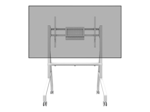 NEOMOUNTS FL50-525WH1 Support au sol mobile pour écran 55-86p - étagère multimédia incluse - installation rapide - TÜV