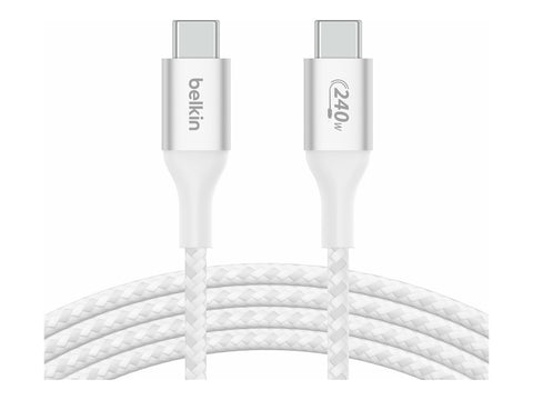 BELKIN Boost Charge 240w USB-C to USB-C Cable 2M White