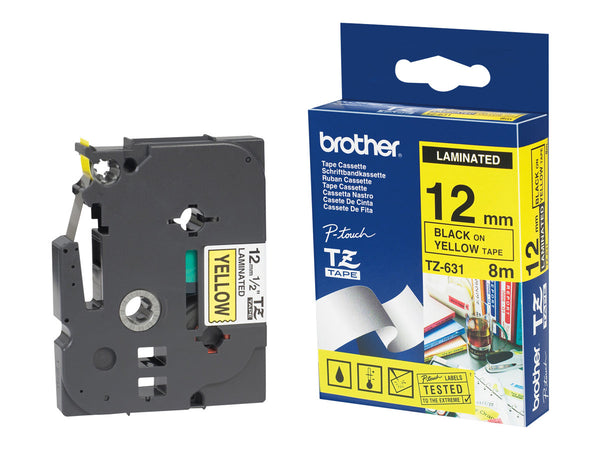 BROTHER P-Touch TC-101 black on clear 12mm