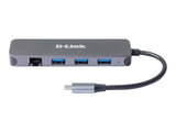 D-LINK 5in1 USB-C Mini Docking Station