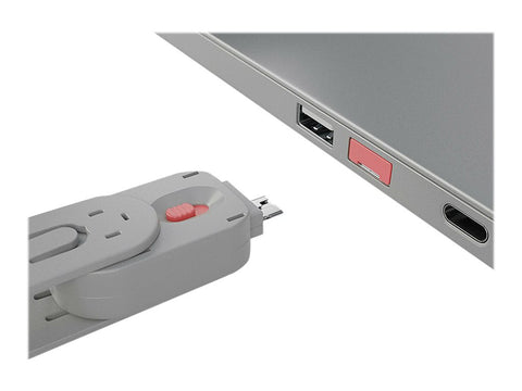 LINDY Clé USB et 4 bloqueurs de ports USB Rose