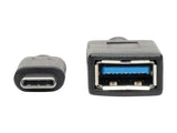 EATON TRIPPLITE USB-C to USB-A Adapter M/F USB 3.1 Gen 1 5 Gbps USB-IF Certified Thunderbolt 3 Compatible 6p 15.24cm