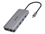 ACER 12-IN-1 TYPE-C DONGLE 2xUSB3.2 2xUSB2.0 2xHDMI DisplayPort Type C PowerDelivery SD Card reader TF Card reader 1000M Ethernet