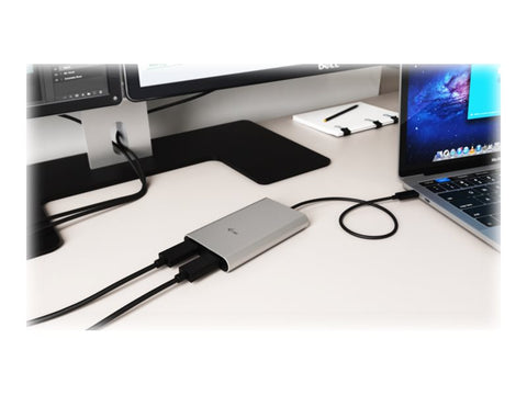 I-TEC THUNDERBOLT3 Dual DP Video Adapter for Thunderbolt3 MacOS and Windows supports 1x5K 60Hz Monitor or 2x4K 60Hz Monitor