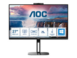 AOC Q27V5CW/BK Moniteur 27'' 2560 x 1440 QHD @ 75 Hz - IPS - 300 cd/m² HDMI, DisplayPort, USB-C - HP- WEBCAM