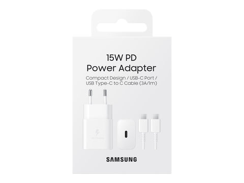 SAMSUNG 15W Adapter C to C Cable included White
