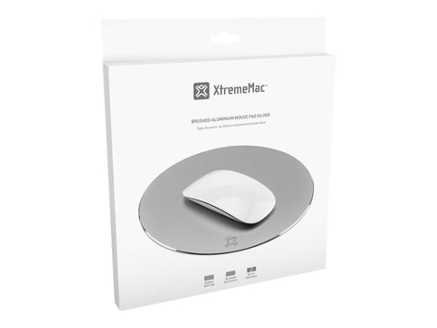 XTREMEMAC Tapis de souris rond en aluminium Argent