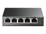 TP-LINK TL-SF1005LP 5-Port 10/100 Mbps Desktop Steel Case Switch with 4-Port PoE 41W PoE budget