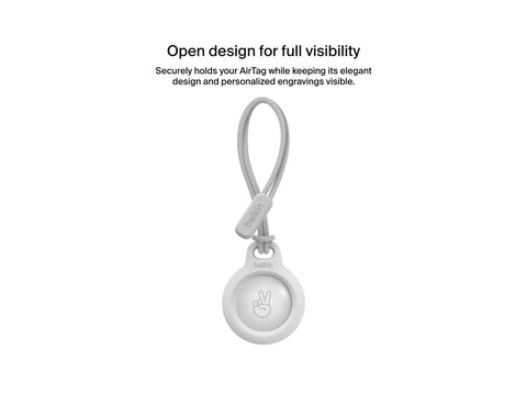 BELKIN Airtag Protection avec Cordon Blanc