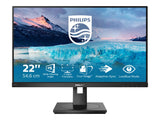 PHILIPS 222S1AE/00 21.5p IPS WLED 1920x1080 16:9 250cd/m2 4ms 75Hz Low Blue Mode 1xHDMI1.4 DP1.2 VGA DVI