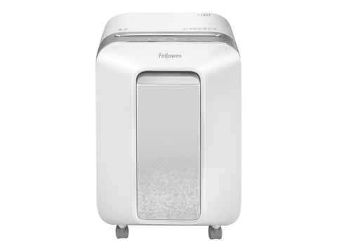 FELLOWES DESTRUCTEUR MICROSHRED LX201 BLANC COUPE MICROPARTICULES 230V EU