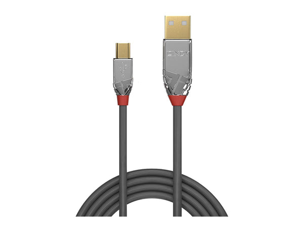LINDY 2m USB 2.0 Type A/Mini-B Cable Cromo Line 480Mbit/s
