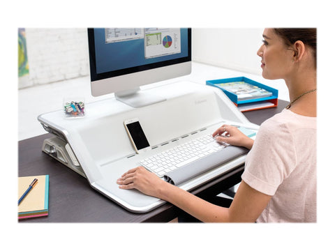 FELLOWES plate-forme assis-debout lotus - blanc