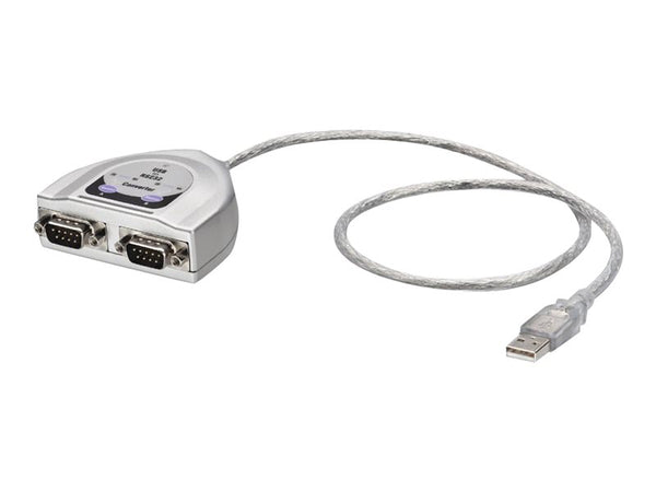 LINDY USB RS232 Converter 2 Port Simultaneously connect two RS-232 serial devices to your USB ready PC or Mac FTDI-Chip