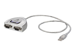 LINDY USB RS232 Converter 2 Port Simultaneously connect two RS-232 serial devices to your USB ready PC or Mac FTDI-Chip