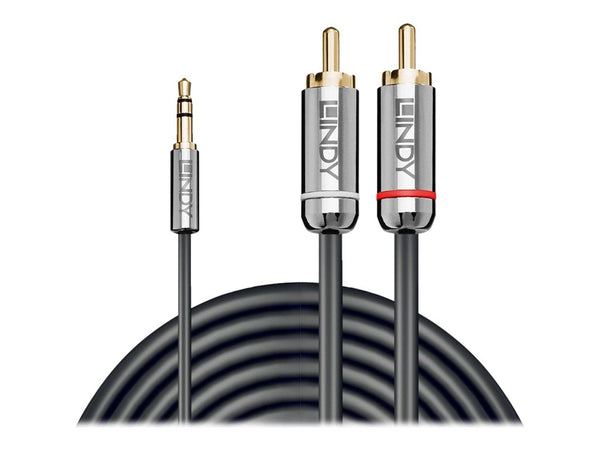 LINDY Cromo Line Audio Cable Stereo 3.5mm-RCA M-M 10m anthrazit