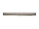 EATON TRIPPLITE 24-Port 1U Rack-Mount STP Shielded Cat6a Feedthrough Patch Panel RJ45 Ethernet TAA
