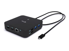 I-TEC USB-C DS 2 x HDMI 1x DP 1x GLAN 1x USB-C 3.2 3x USB-A 3.2 2x USB 2.0 1x 3.5mm Audio/Mic 1x 100W USB-C Power Delivery + Charger