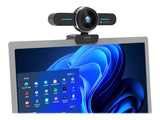 PORT DESIGNS Mini 4K Conference Cam With Autoframing Professional Webcam With Integrated Microphone Ultra High-Resolution Camera