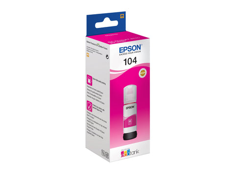EPSON 1LB 104 EcoTank Magenta ink bottle