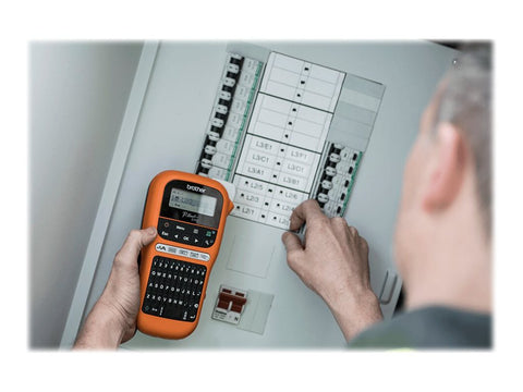 BROTHER PT-E110VP Etiqueteuse portable pour les electriciens livree avec mallette de transport et adaptateur secteur