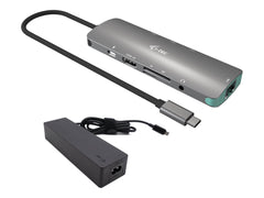 I-TEC USB C Metal Nano Dock 1xHDMI 4K 1xSD + 1xmicroSD Kartenleser 1xGLAN 1xAudio 3x USB 3.0 Port 1x USB-C PD + Charger 100W
