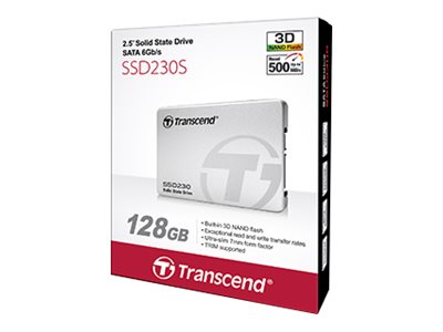 TRANSCEND 128Go SSD interne 2.5p - SATA III 6Gb/s puce 3D TLC