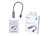 I-TEC USB 3.0 Metal Gigabit Ethernet Adapter 1xUSB 3.0 to RJ-45 LED for Notebook Tablet PC Windows Mac Linux Android