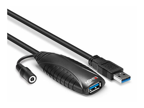 LINDY USB 3.0 Active Extension 15m supports USB SuperSpeed transfer rates up to 5Gbitps