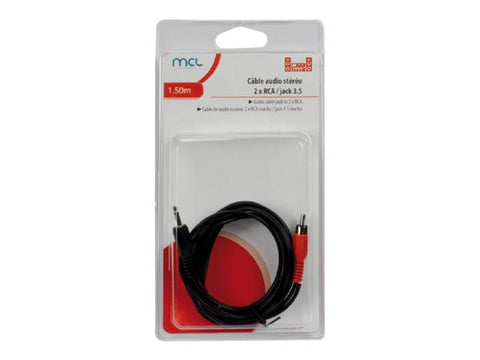 MCL CABLE AUDIO STEREO 2 x RCA MALE (P)