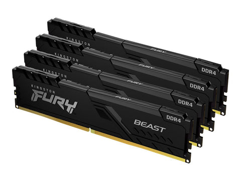 KINGSTON 64Go 3200MHz DDR4 CL16 DIMM Kit of 4 FURY Beast Black