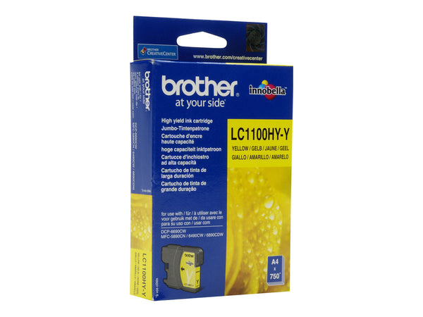 BROTHER LC-1100 cartouche d encre jaune haute capacité 16ml 750 pages pack de 1